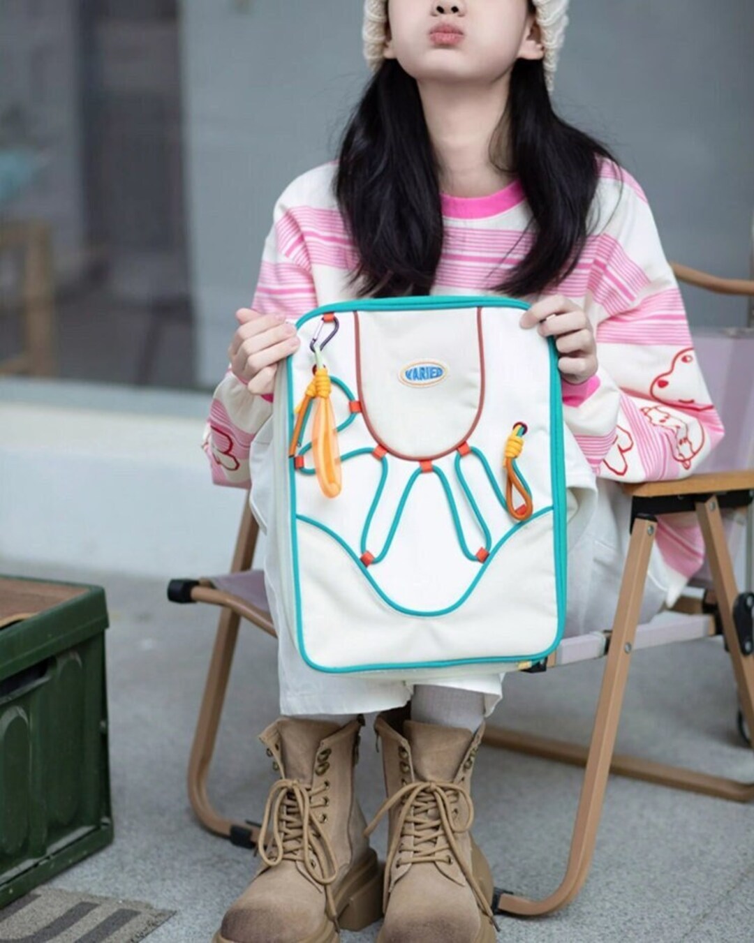 Handmade Cute Laptop Bag Funny iPad Bag Girls Book Bag Transparent Book