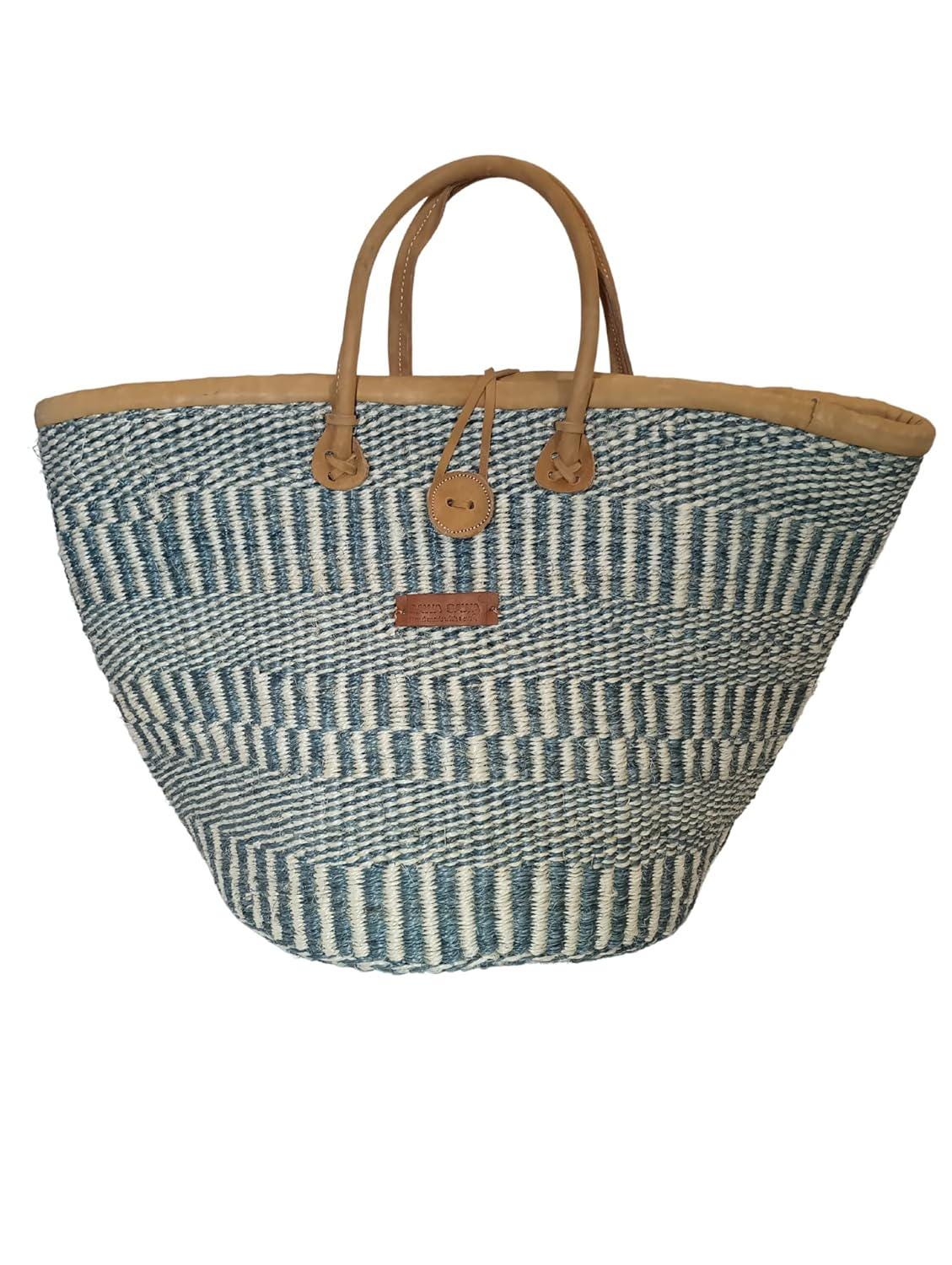 トートバッグ [Graymansion] Sisal Bag Medium from Kenya Grey Sisal Kenya Bag - Etsy