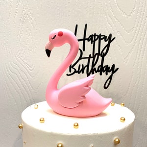 Flamingo Cake Topper / Birthday Cake Decoration / Toy / gift