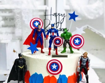 Avengers Avenger taarttopper, verjaardagstaartdecoratie, speelgoedset, cadeau