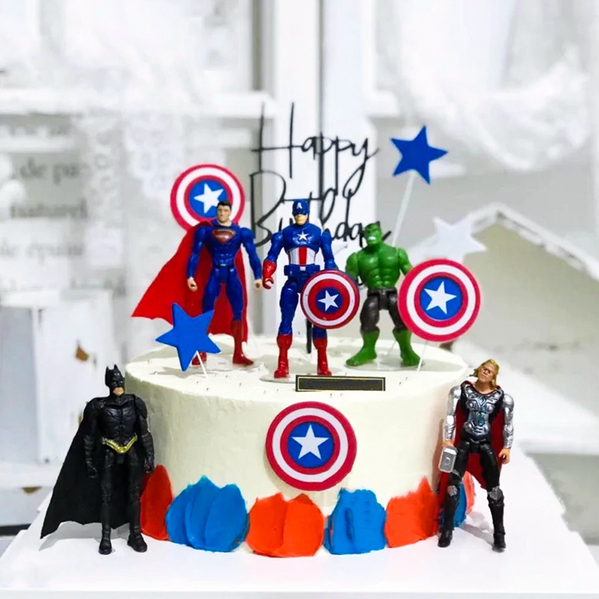 Avengers Avenger Cake Topper Birthday Cake Decoration Toy Set - Etsy