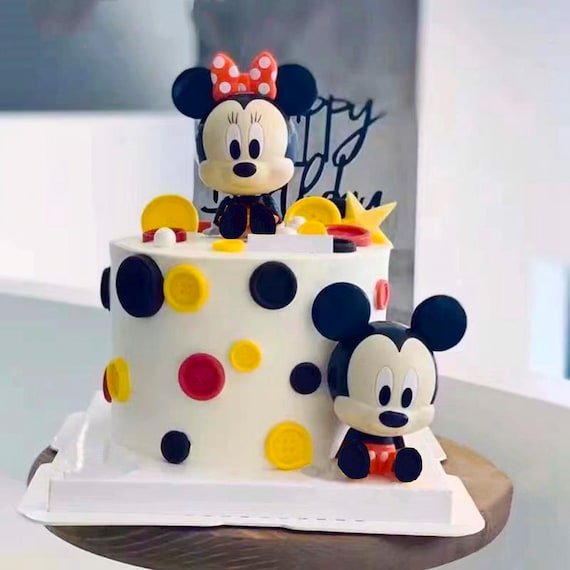 BABY MICKEY AND MINNIE Edible cake topper image Party decoration