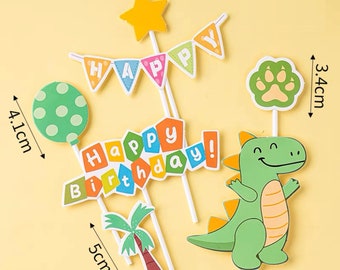 little smile dinosaurs Cake Topper / Birthday Cake Decoration / Toy Set / for kid