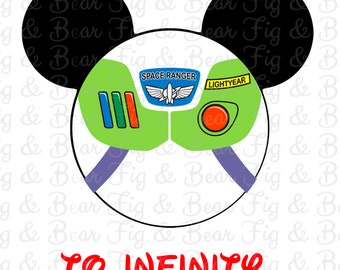 Buzz Lightyear Toy Story To Infinity Mickey Mouse Shirt Iron On Transfer Personalized Free