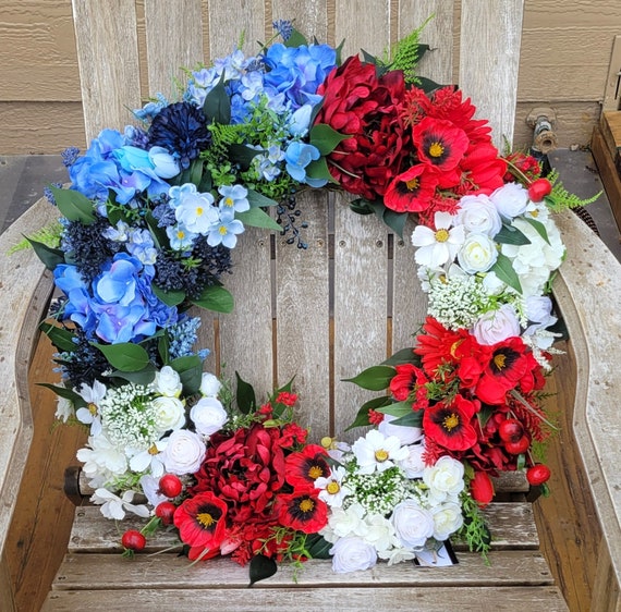 Red Spray Roses and Skimia Wreath Red Spray Roses and Skimia Wreath