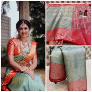 Celebrity Inspired Kanjivaram Tissue Silk Saree | Wedding Soft Silk Saree | Party Wear Banarasi Saree | NISA FABRICS | Celebrity Inspired