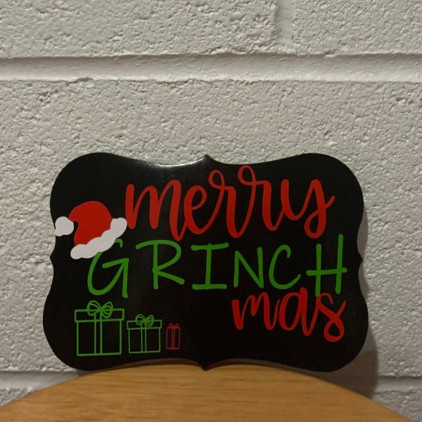 Merry GrinchMas Sign | Wreath Sign | Grinch | Christmas Sign | Holiday Decor | Christmas Decor