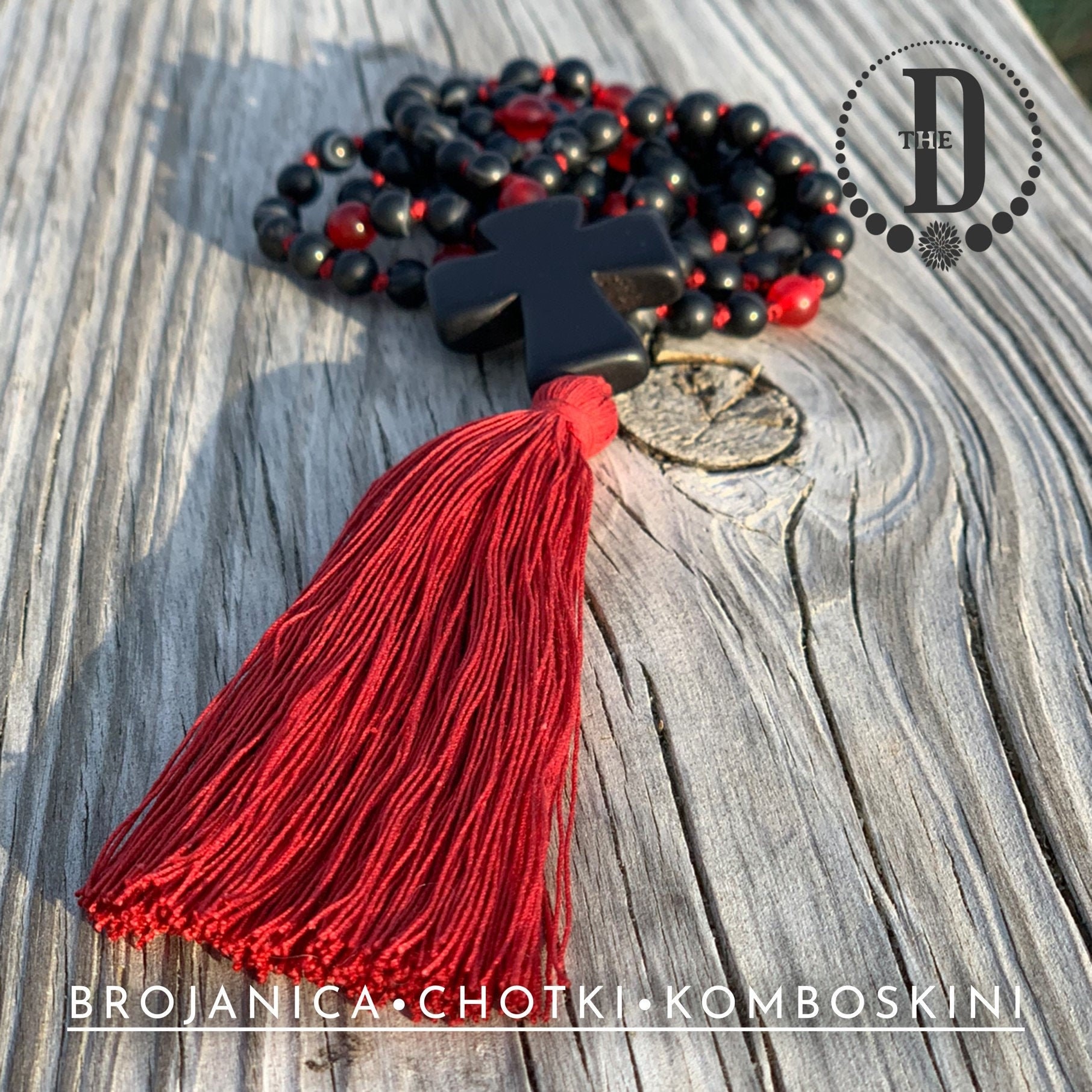 100 knots orthodox rosary Woolen black prayer rope Russian Serbian chotki  green