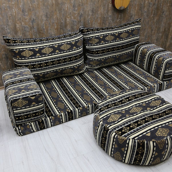 Grey Cushion Arabic majlis Sofa Set Floor Couch Floor Pillow Floor Level Sofa Floor Cushions Living Room Sofa Ottoman oriental floor seating