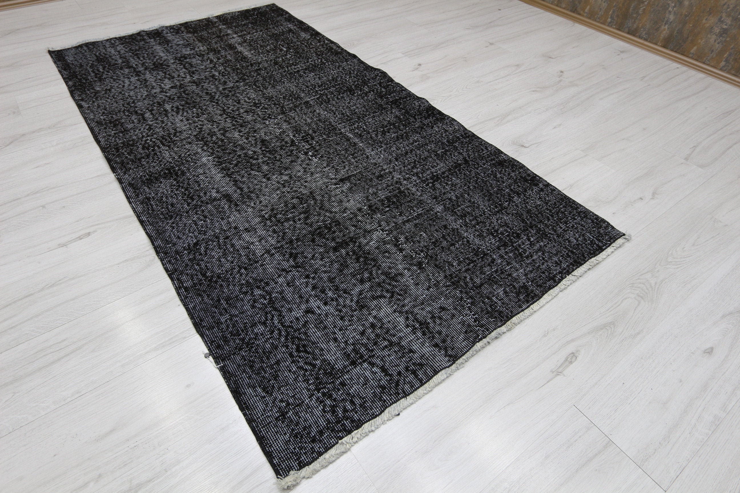 4'x'7 Übergefärbte Schwarz Weiß Teppich Bereich | Etsy