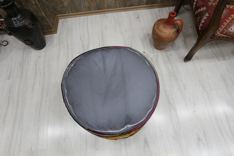 18/'x18/' Black Kilim Pouf Ottoman Chiar Pouf Cover Pouf Pillow Pouf Hippie decor Pouf Foot stool Handmade Floor Cushion Bean Bag outdoor pouf