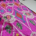 Silk Velvet Ikat Fabric Soft Pink and Orange with Heart main image 0