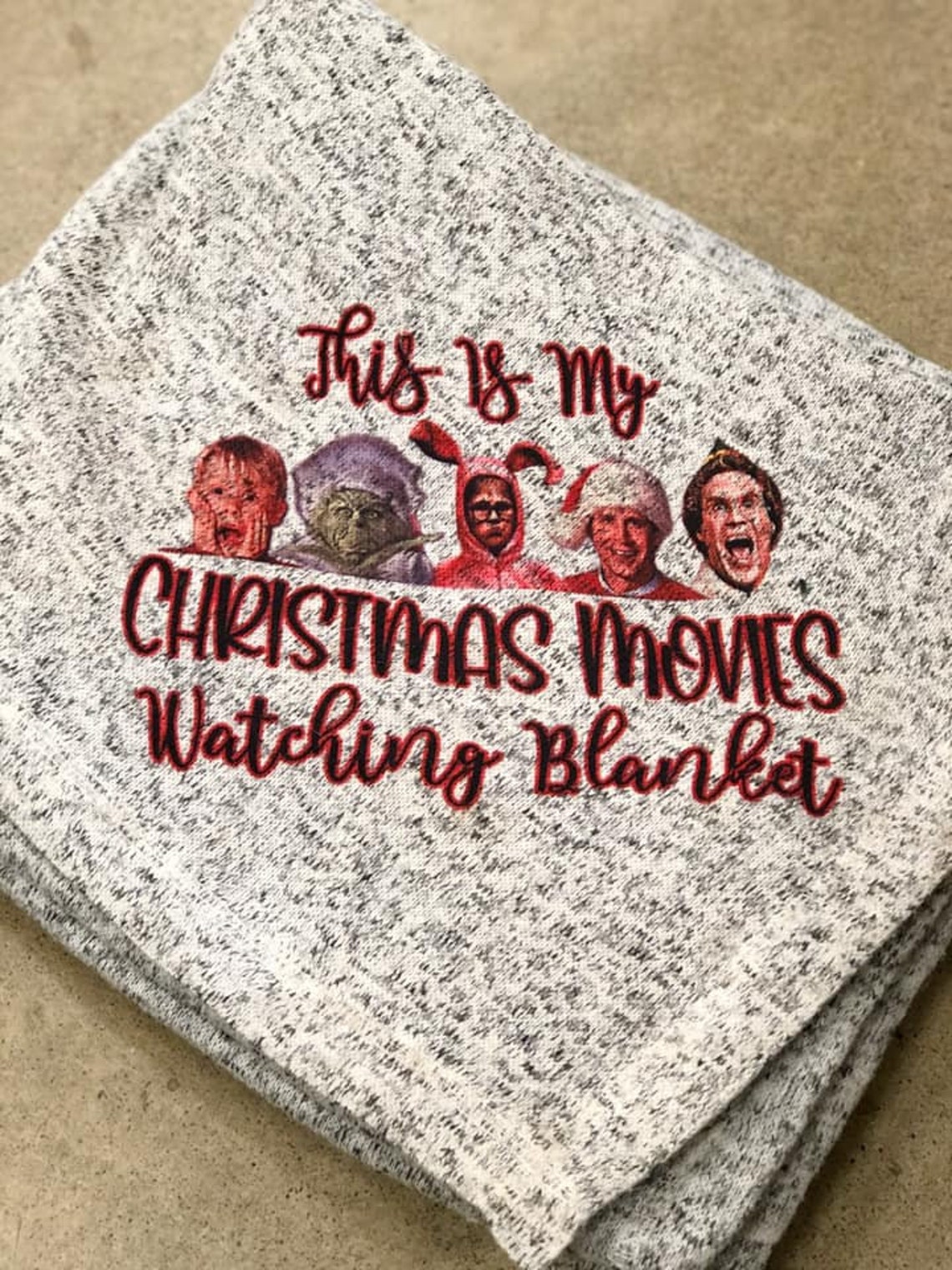 This is my Christmas Movie watching blanket Classic Etsy