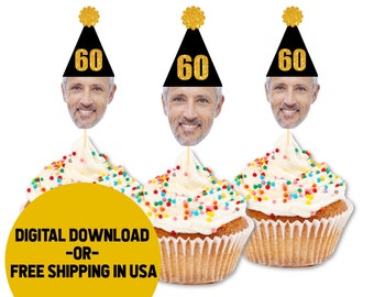 60th Birthday Cake Topper Etsy