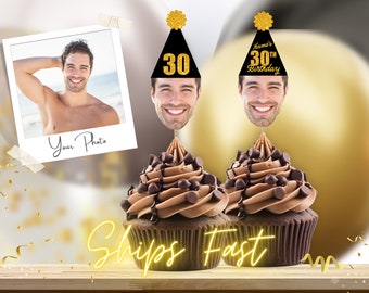 30th Birthday Cupcake Toppers Talk 30 To Me Birthday Decor Thirtieth Birthday Party Supplies Dirty 30 Face 30th Birthday Decorations 30 AF
