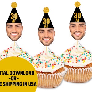 30th Birthday Cupcake Toppers Talk 30 To Me Birthday Decor Etsy