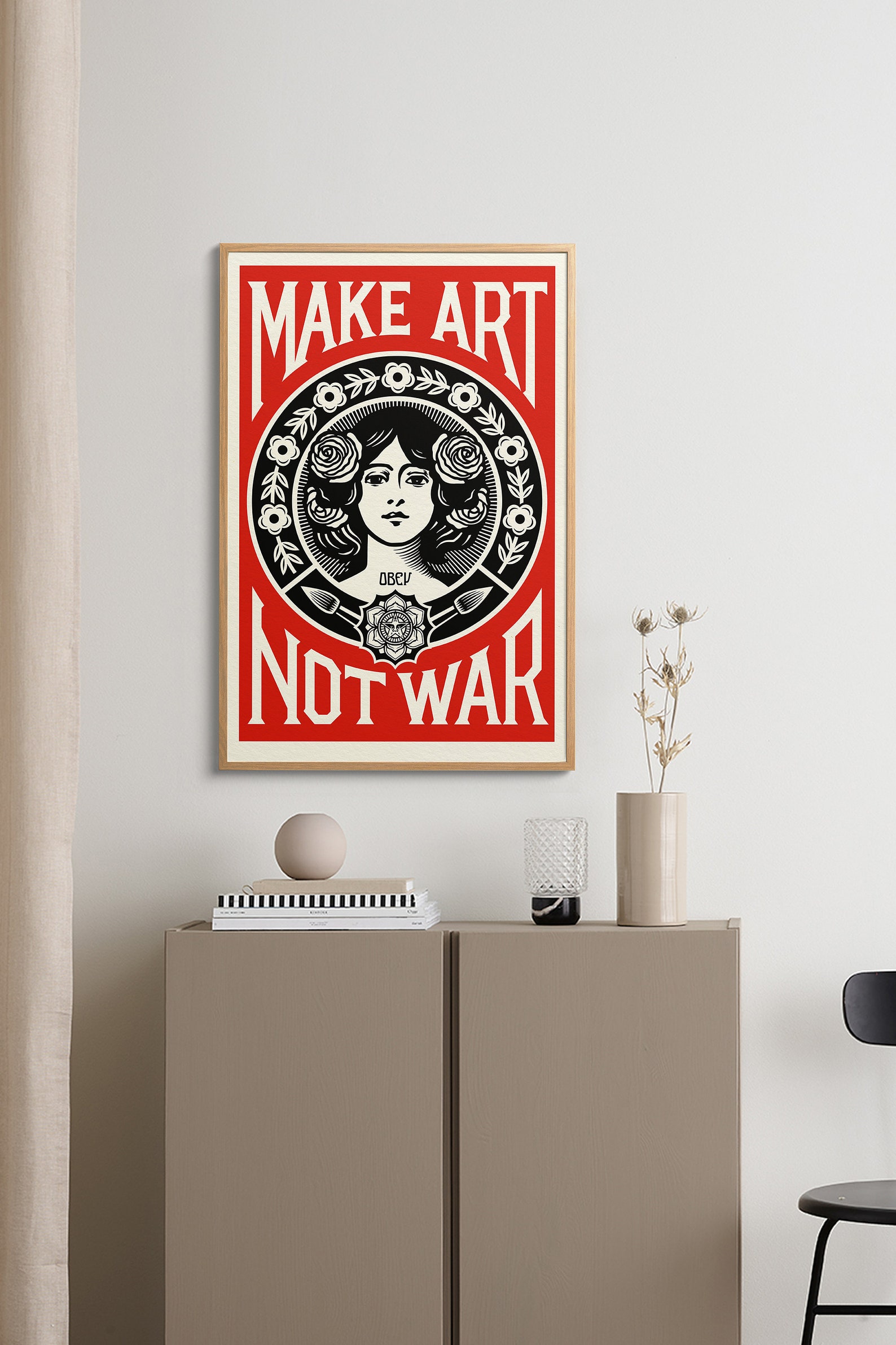 Affiche Sur Toile Shepard Fairey - 50x70 Cm - Style Vintage Guerre Et Art Urbain | Déco Murale Salon, Bureau, Sans Cadre - 8