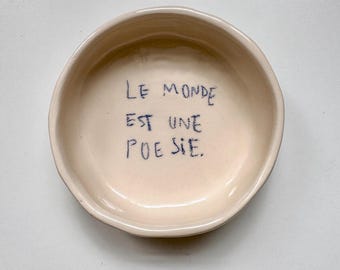 Chunky Trinket Dish, Organic Tray Organizer, Ceramic Plate, Jewelry Storage, Table Decor, Mini Bowl, Aesthetic Neutral