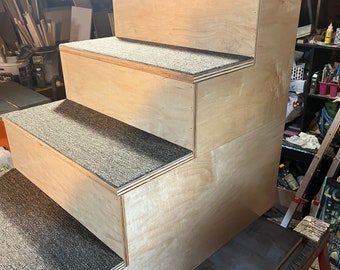 Custom made wood steps