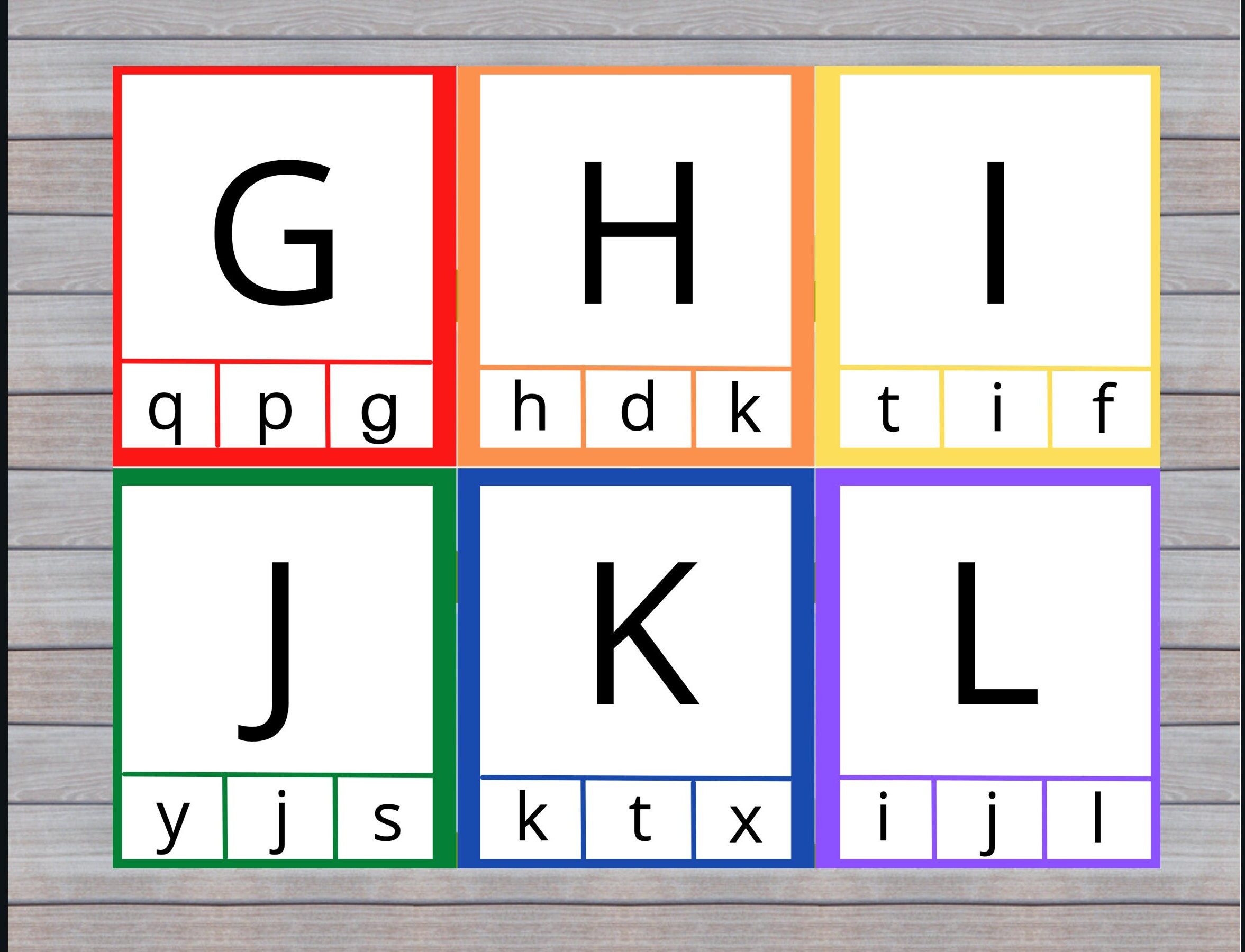 Alphabet Clip Card, Upper/lower Case Recognition, Preschool Learning ...