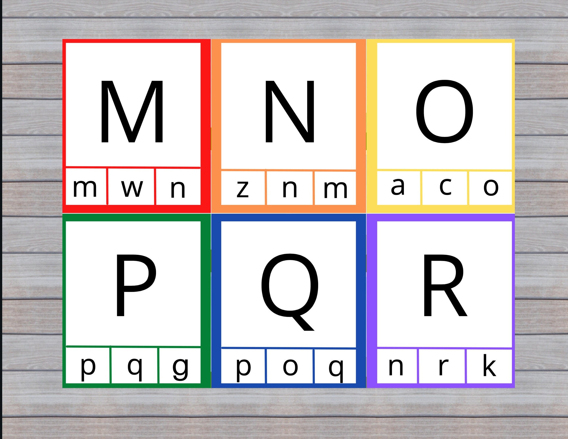 Alphabet Clip Card, Upper/lower Case Recognition, Preschool Learning ...