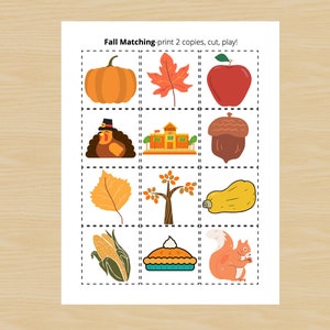 Four Seasons Matching Game: Preschool Learning Activity (PDF) - Etsy