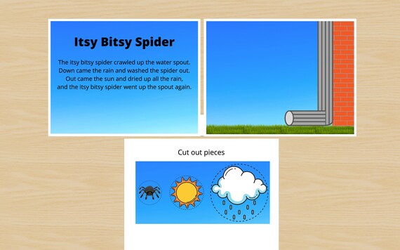 Itsy Bitsy Spider Nursery Rhyme PDF Worksheet: Free Printable PDF