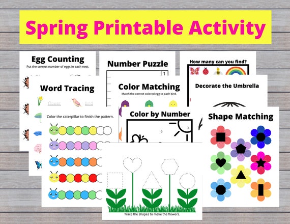 Spring Preschool Activity Spring Toddler Activity Spring