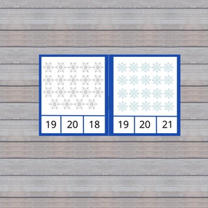 Snowflake Count and Clip Cards: Winter Learning Game (PDF Pattern) - Etsy