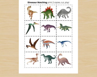 FREE Printable Dinosaur Memory Game For Kids