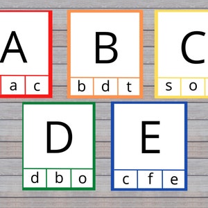 Scheda con clip dell'alfabeto, Riconoscimento maiuscolo/minuscolo, Attività di apprendimento in età prescolare, Gioco educativo per bambini, Scuola materna, Aula, Scuola a casa