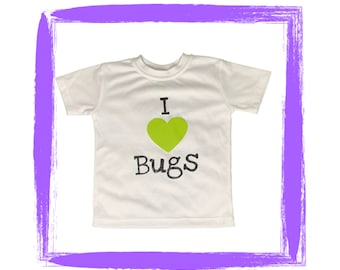 I Herz Bugs Kleinkind Shirt - süßes Insekten Grafik T-Shirt