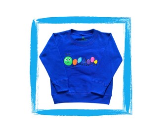 Maglione natalizio con un simpatico bruco - Felpa con insetto ispirata alla natura