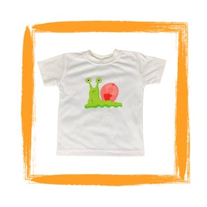 Snail Tee for Children Short Sleeve Bug Shirt Insect Graphic Tee Little Boy Shirt Nature Kid Tee Cute Bug Print