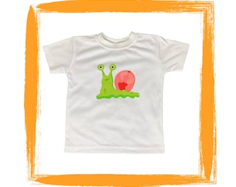 Snail T-shirt: schattig grafisch shirt met insecten, Nature Kid-T-shirt