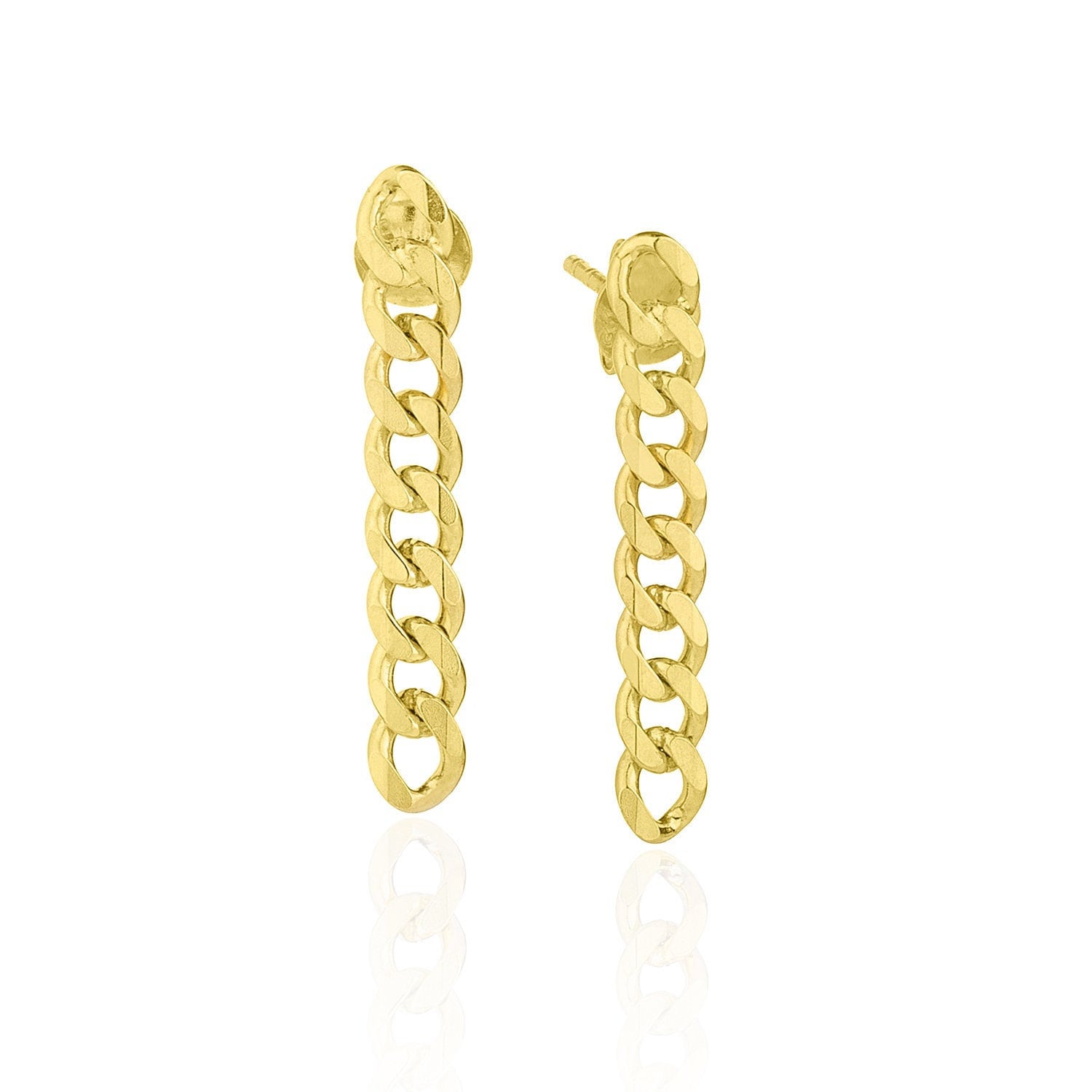 Sterling Silver Chain Earrings, Gold Filled Cuban Chain Earrings, Dainty  Dangle Earring, Link Chain Earrings, Minimalist Chain Earrings - Etsy Israel