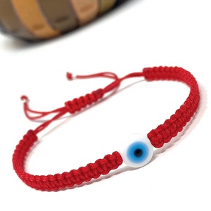 Men&#39;s Women&#39;s Evil Eye Bracelet, Blue Evil Eye, Red String Eye Bracelet, Protection Bracelet, Adjustable Good Luck Bracelet, Evil Eye Charms