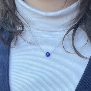 Evil Eye Charm Necklace, Gold Plated Evil Eye, Blue Evil Eye, Protection Necklace, Best Friend Gift , Turkish Evil Eye, Good Luck Necklace