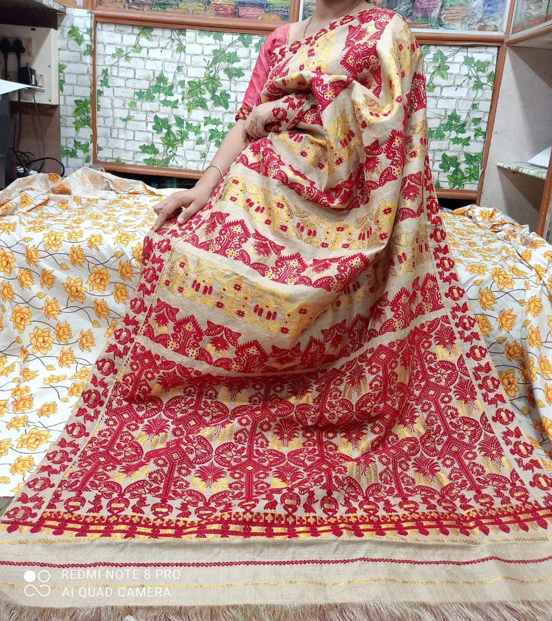 Pure Muga Mekhela Chador - Etsy
