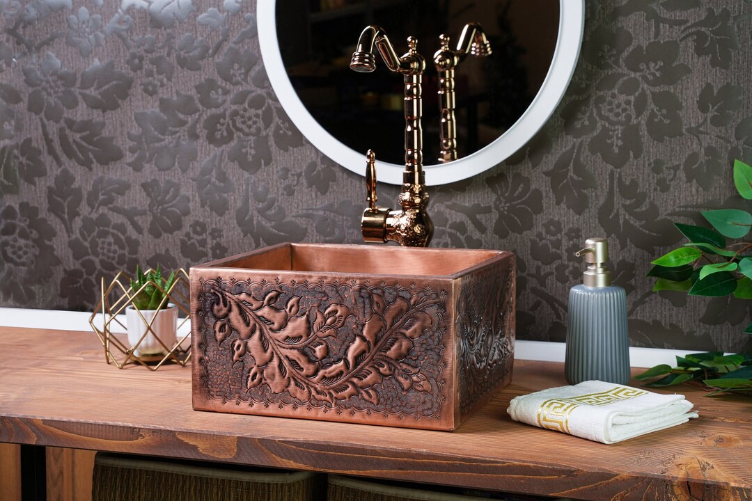 Handmade Copper Sink Vanity Bathroom Copper Sink Bowl Etsy