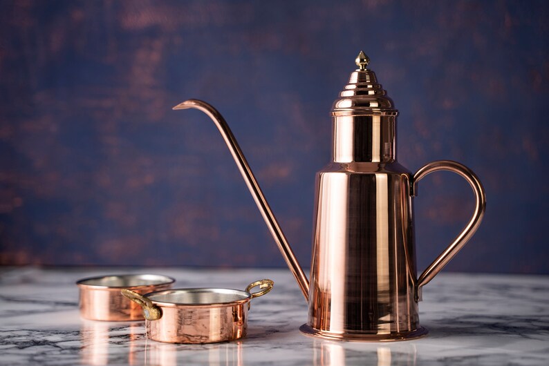 Solid Copper Olive Oil Dispenser Pot Oil Dipping Set / 600 Etsy