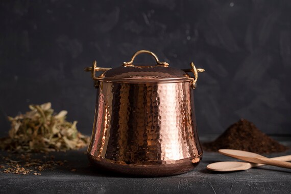 Handmade Pure Copper Canister Set 100% Copper Kitchen - Etsy