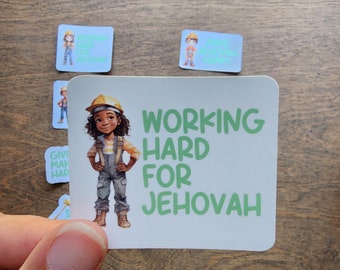 JW LDC Construction Stickers: Kids Hard Hat Vinyl Decals