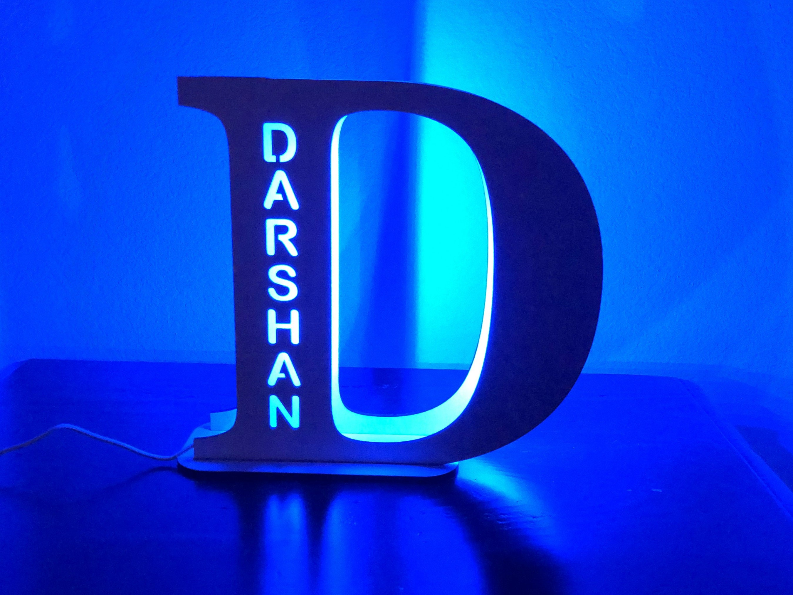 Personalisiertes 3D-Druck LED Namensschild - NameLED Standard RGB