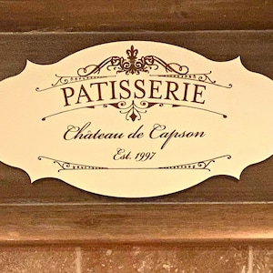 Patisserie sign SVG | Personalized Patisserie Sign | ai dxf | Laser Cut Files | Glowforge