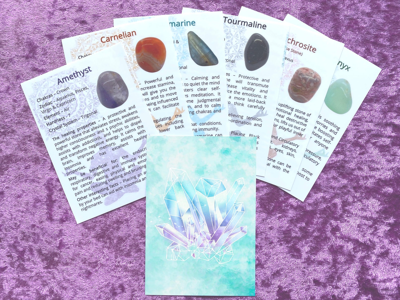 Crystal Description Cards for 186 Crystals on Printable Etsy Australia