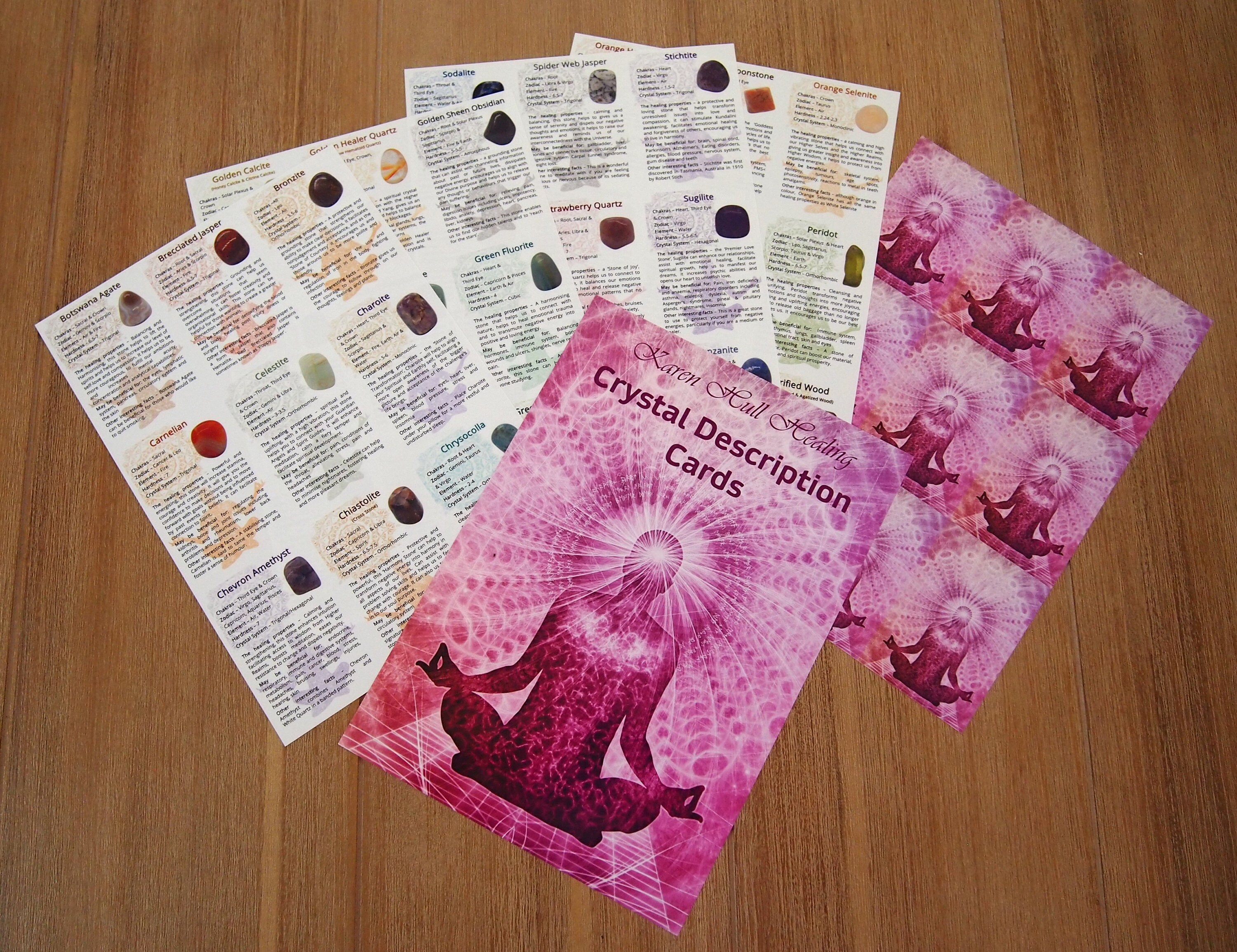 Crystal Description Cards for 169 different Crystals Etsy