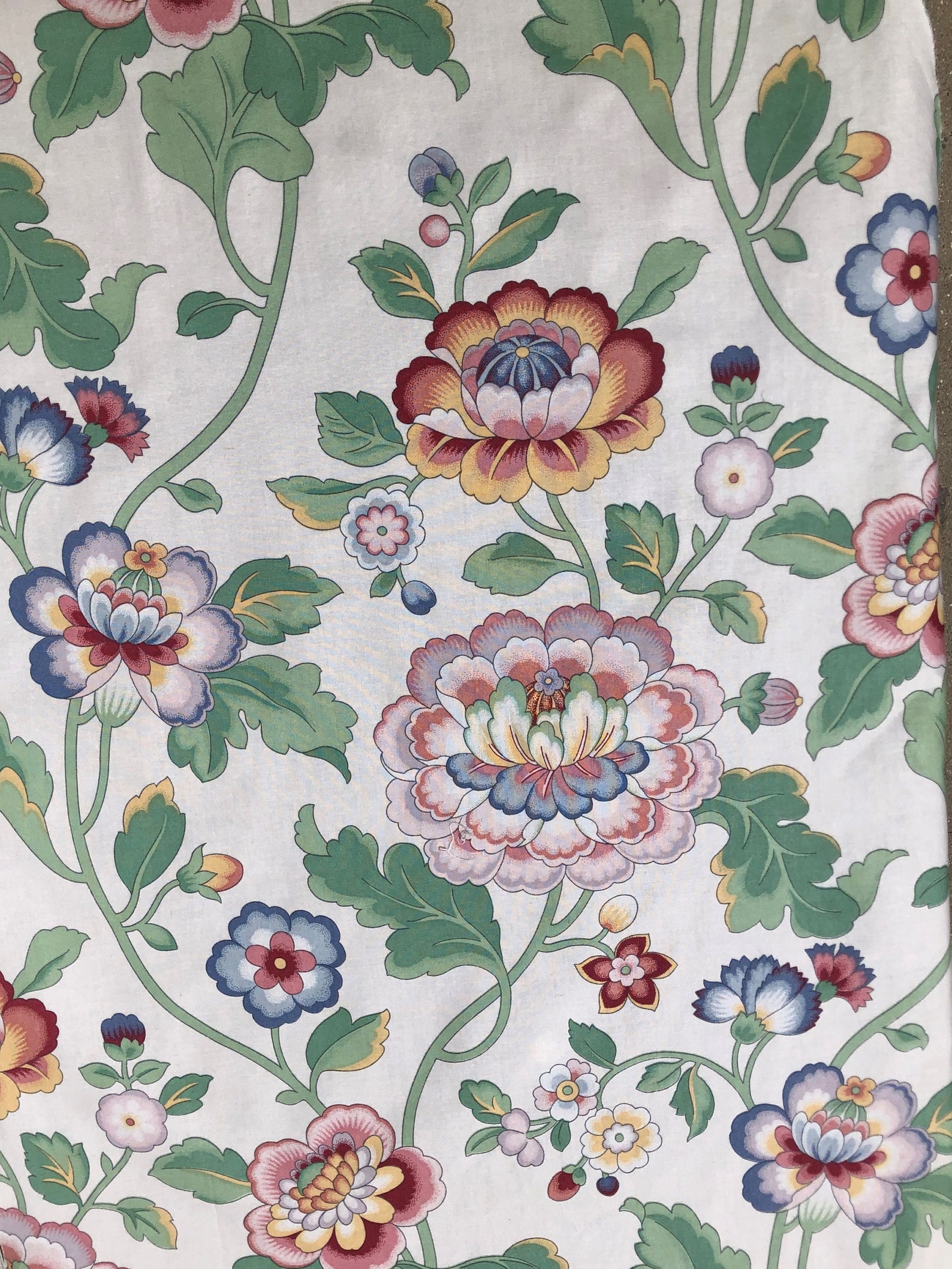 Chintz 1 yard Floral material multicolored Etsy