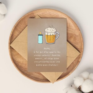 Carte fête des pères, fête des papa, amour, papa, bonne fête papa