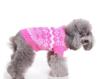 Pet Festive Classic Fair Isle Sweater in Pink